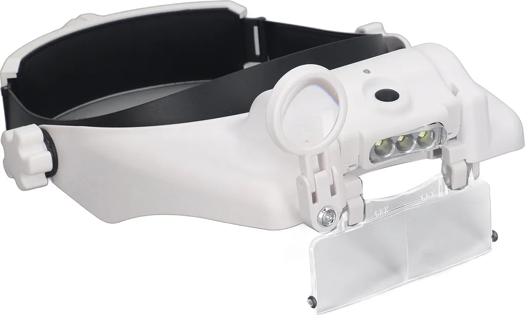 Loupe de tête rechargeable LED avec 4 lentilles interchangeables V2