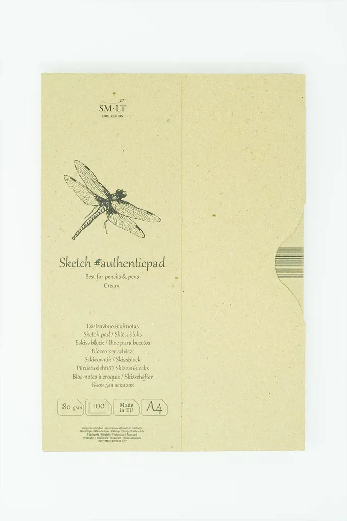 Papier à dessin crème A4 80g bloc de 100 feuilles SMLT texture lisse