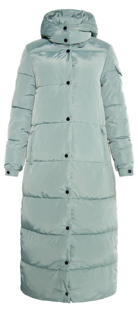 Cappotto lungo trapuntato da donna AODA - verde, M Immagine del prodotto 