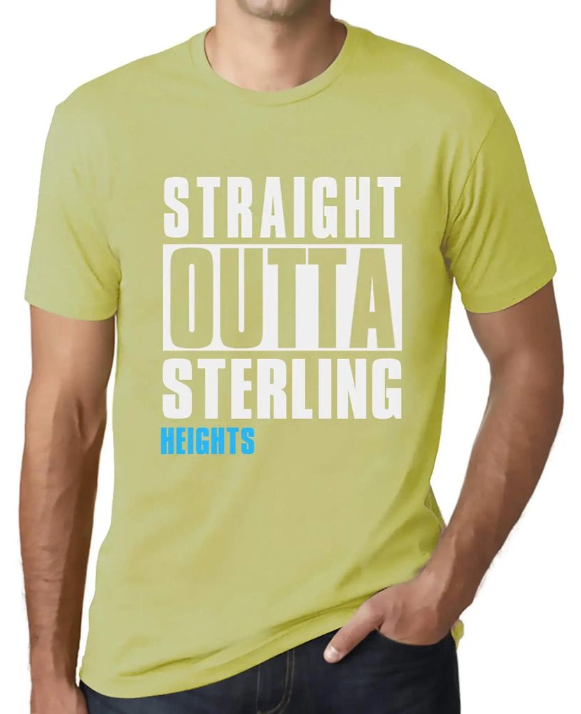 Herren Grafik T-Shirt Direkt aus den Sterling Heights – Straight Outta Sterling Heights – Öko-Verantwortlich Vintage Jahrgang Kurzarm Lustige ...