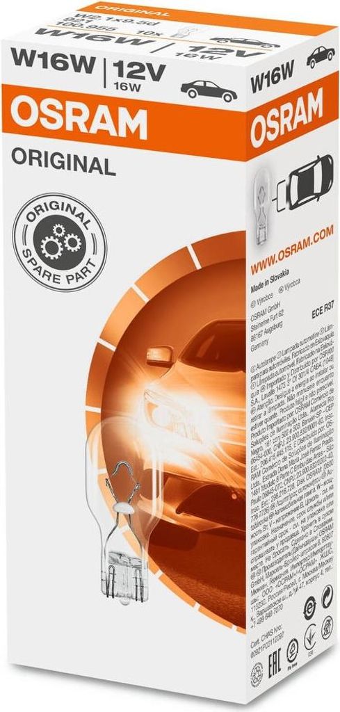 OSRAM ORIGINAL W16W W2.1x9.5d 12 V/16 W (Bulk) Zdjęcie produktu 