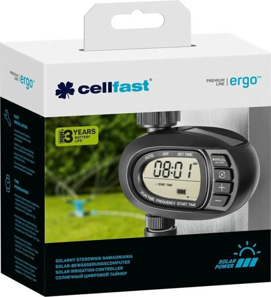 Programmateur Solaire Autonome Cellfast Ergo avec Panneau Intégré - 4