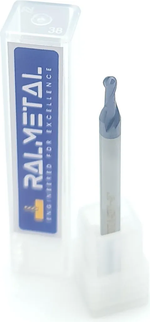 Fraise hémisphérique en carbure pour usinage de précision R1,25 45HRC