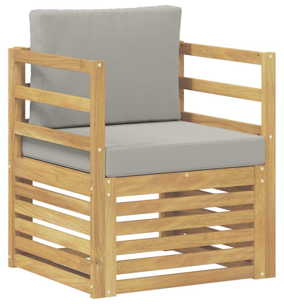 “2026 Modern“ Braun Outdoor-Sofa Polyester Weiß und Hellgrau - Designermöbel 16777 - Gartensofas