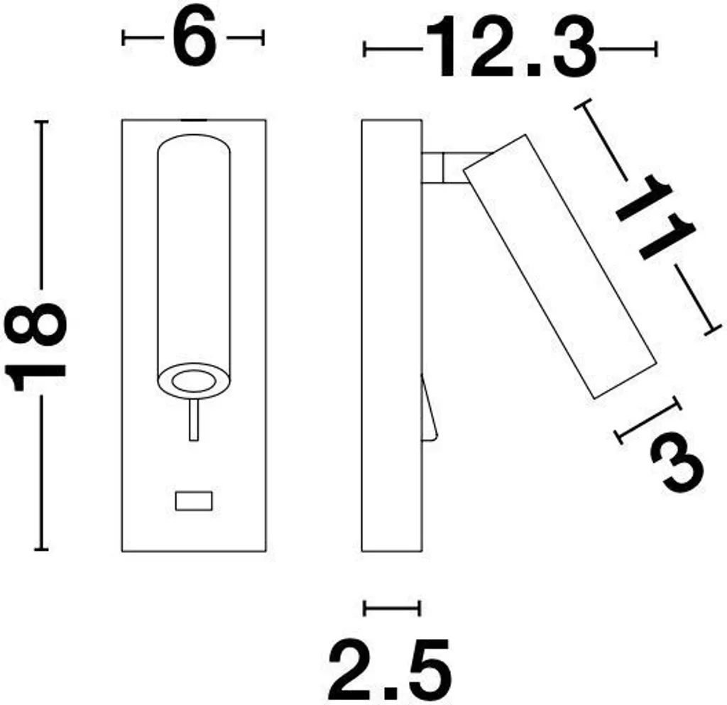 Applique LED FUSE Noire pour Salon et Chambre - Lumière Douce Design
