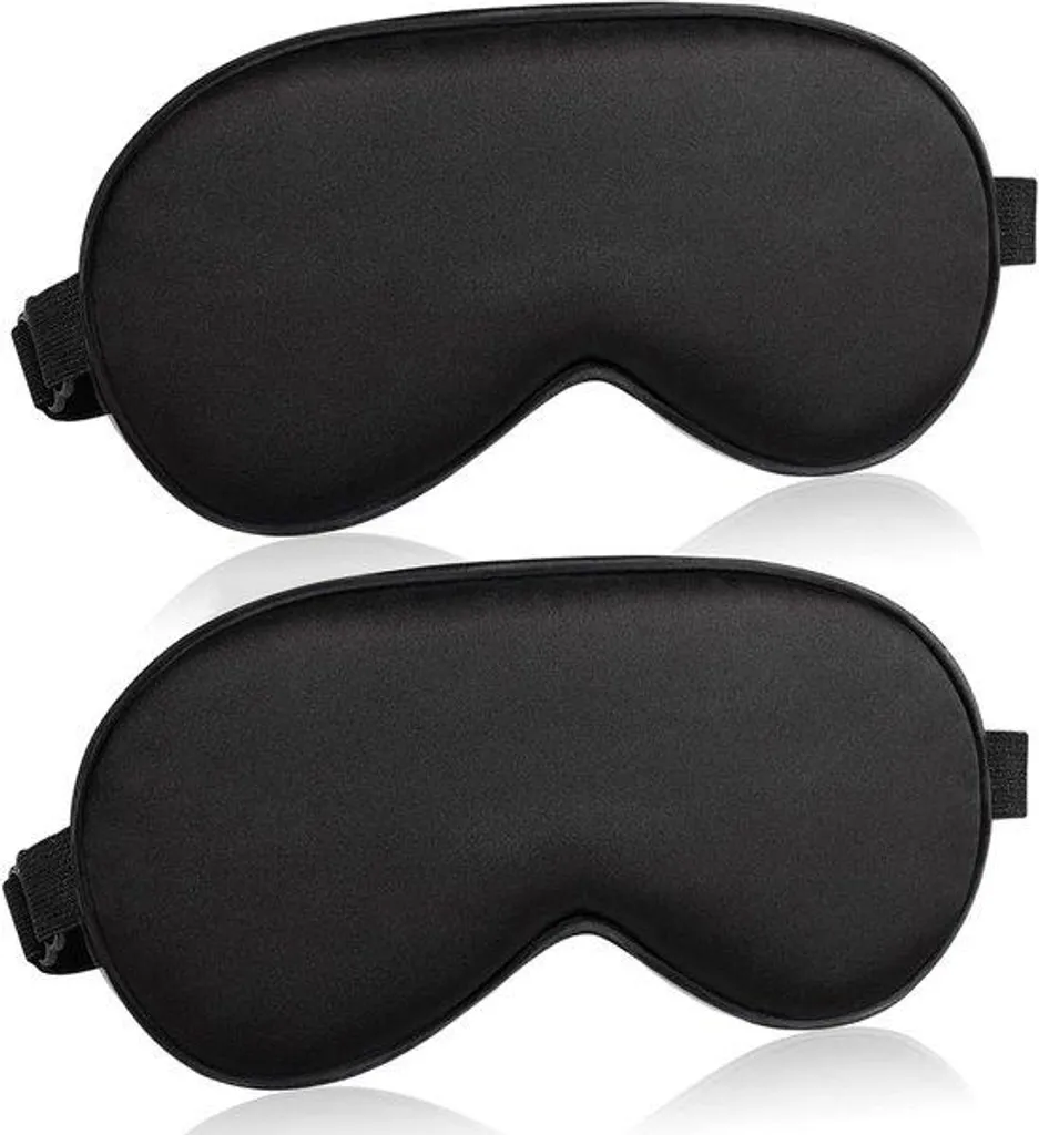 Masque de sommeil noir lot de 2 pour une obscurité totale et reposant