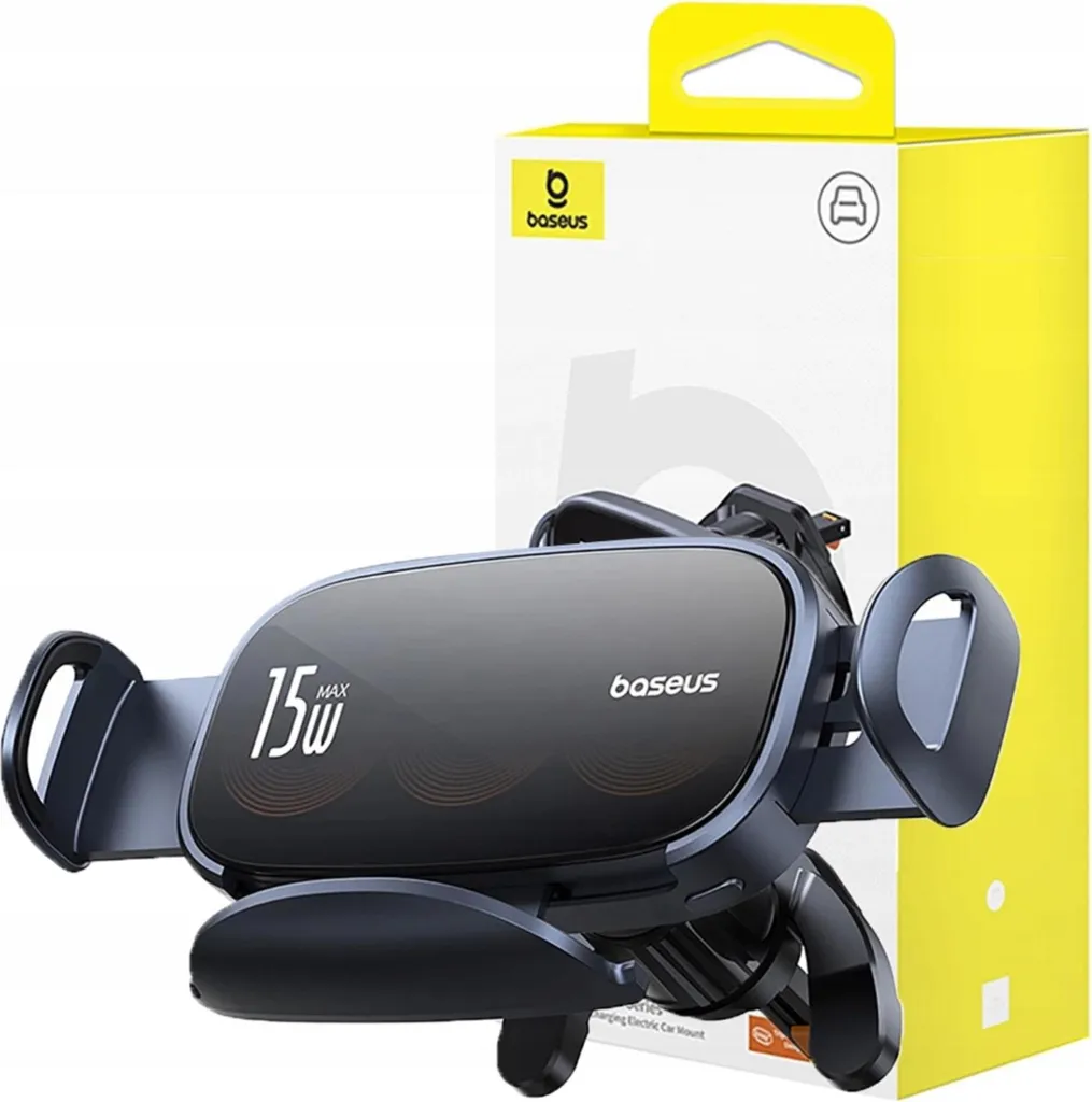 TWYAJYJ Supporto Telefono Auto Wireless, Caricabatterie 15W A Ricarica Rapida, Sensore A Infrarossi, Blocco Automatico, Per IPhone 16-11, Samsung, Xiaomi, Con Adattatori Magnetici