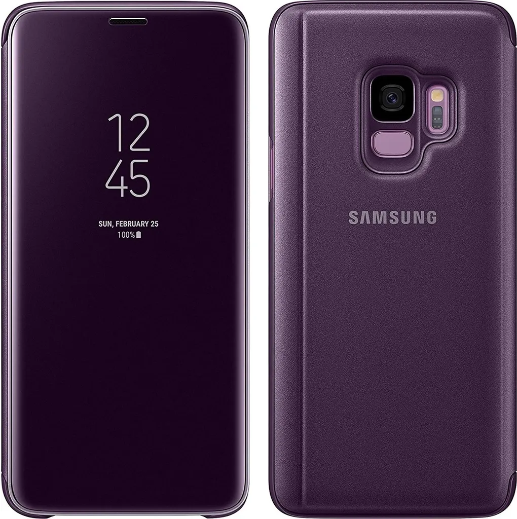 Coque Samsung S9 Violette Clear View avec Fenêtre Interactive - 5