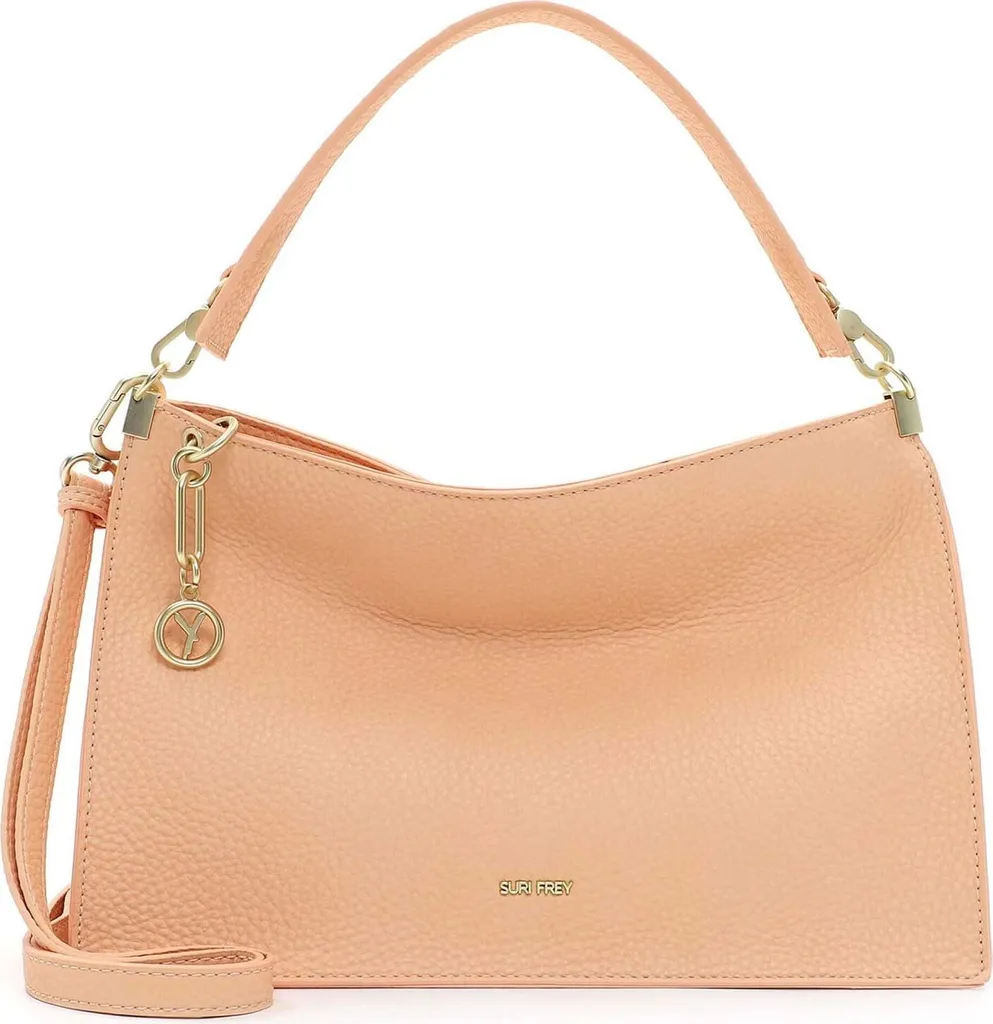 SURI FREY Gwenny Albicocca: Borsa a Tracolla Elegante in Morbida Ecopelle