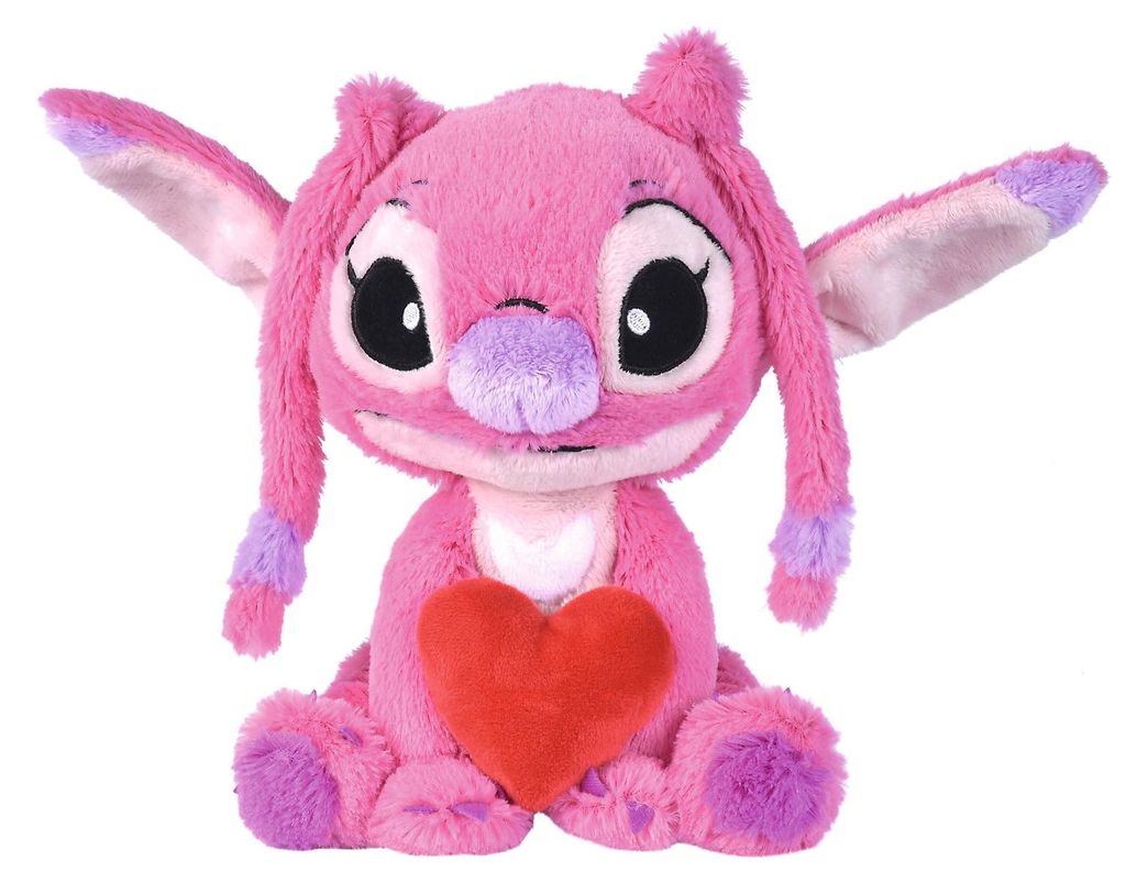 Disney Stitch Angel-Plü schtier in Herzform, 25 cm Produktbild 