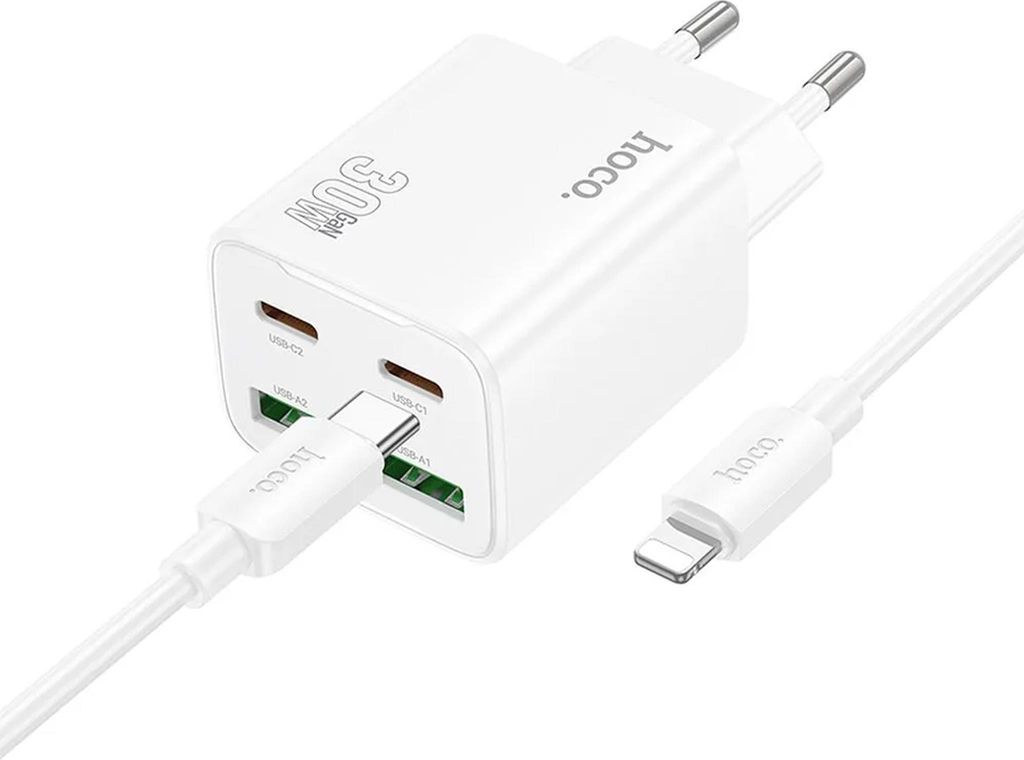 Hoco Chargeur 30W USB-C + USB-A Alimentation | Chargeur Image du produit 