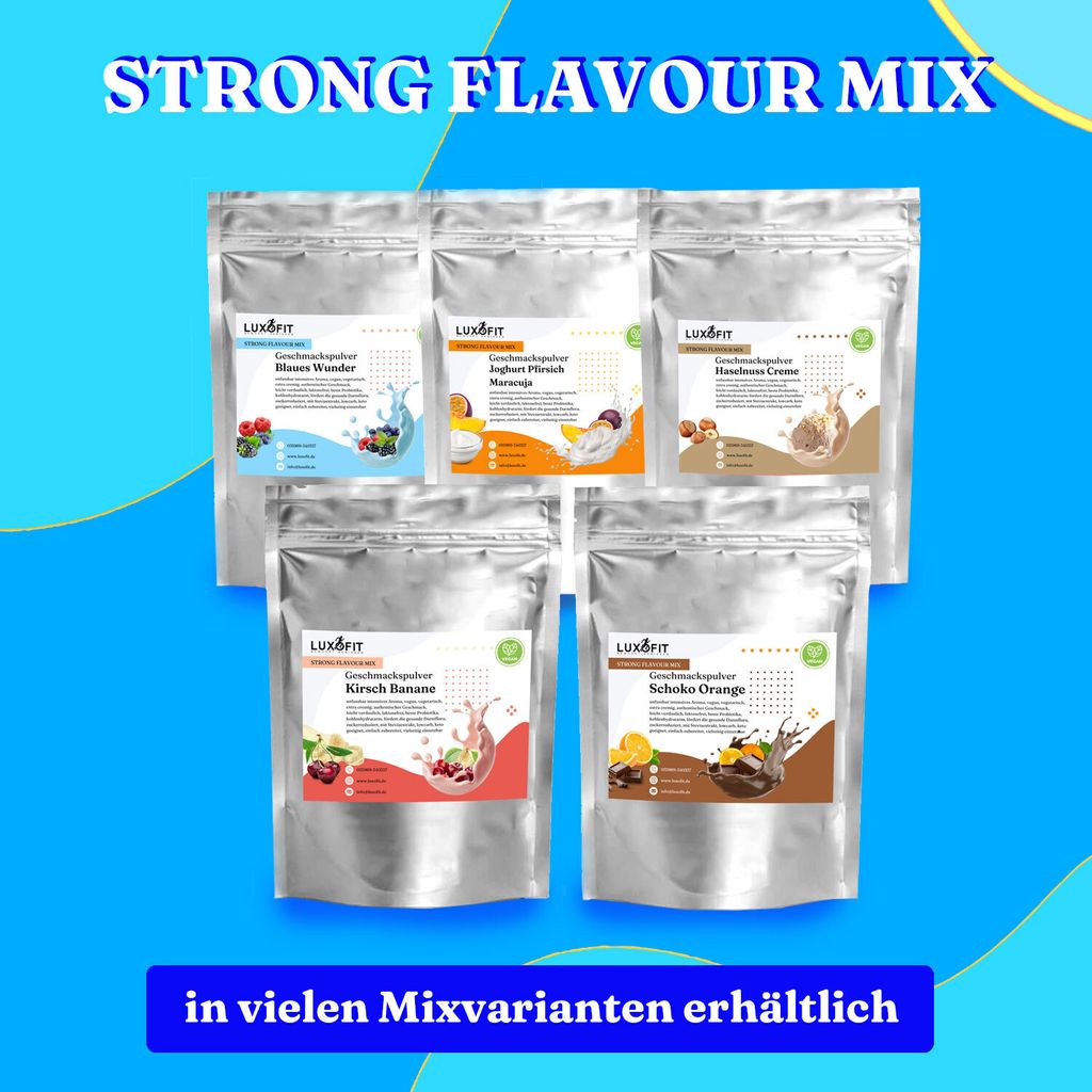 Kiwi Erdbeere Geschmackspulver Mix Flavour kalorienarm 300 g