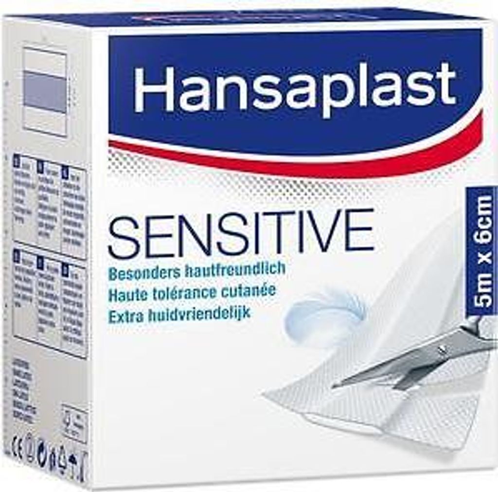 HANSAPLAST Sensitive Pflaster 6 cmx5 m Rolle Produktbild 