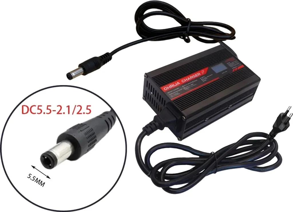 Chargeur de batterie lithium-ion 50.4V 5A avec connecteur DC5525 EU