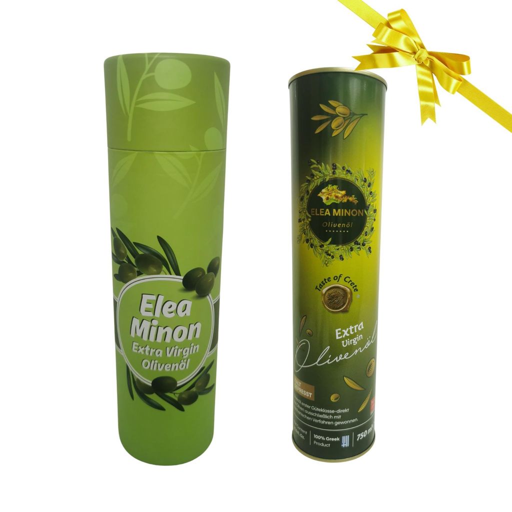 Geschenk Box Weihnachten Elea Minon Extra Natives Olivenöl 0,75L Kanister mit Ausgießer – Kaltgepresstes Premium Olivenöl aus Kreta, Griechenland