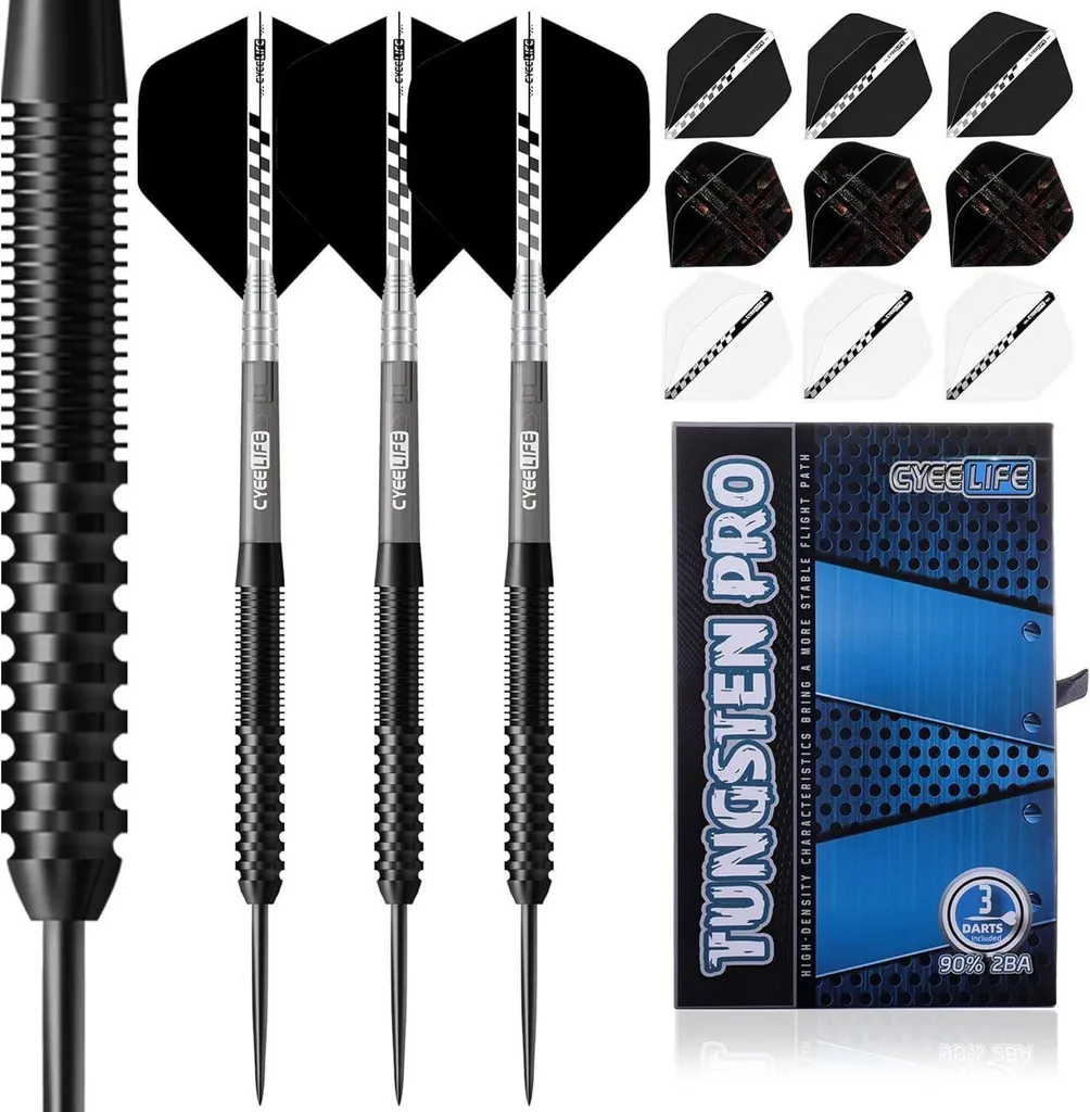 Fléchettes tungstène 23g anti-rebond avec tiges souples série Precision