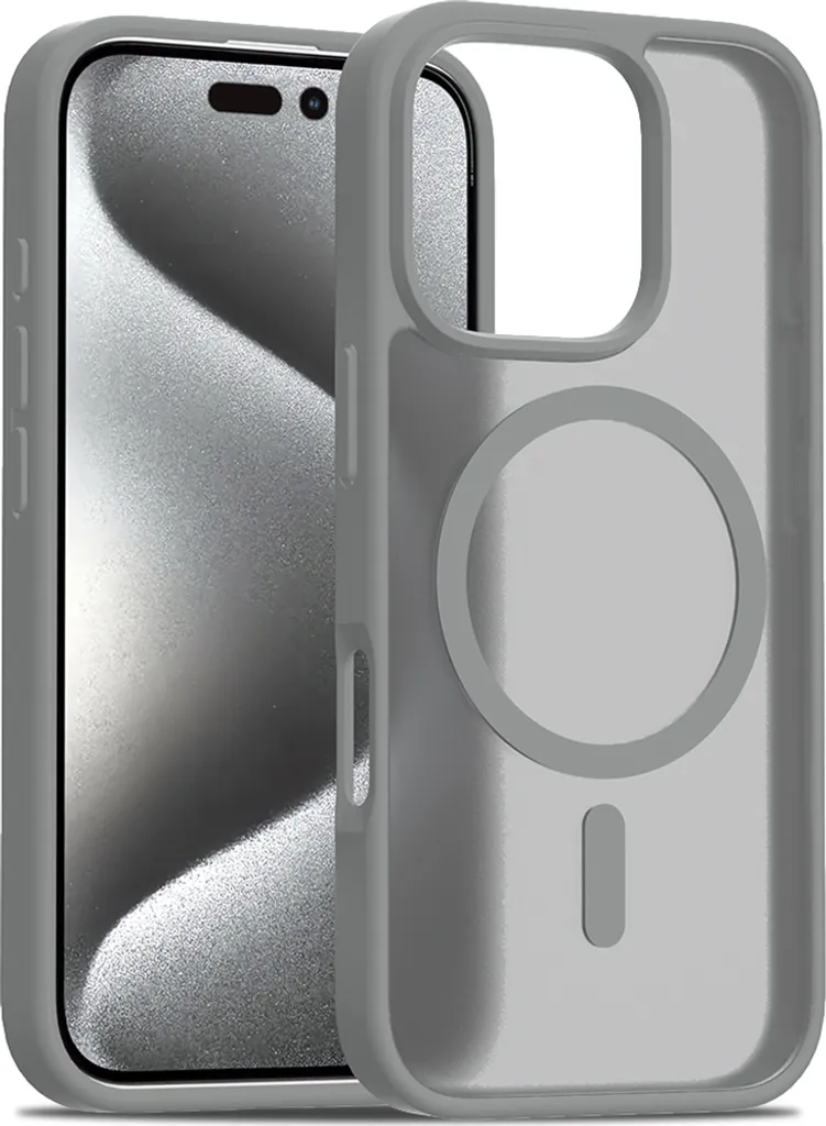 Custodia iPhone 16 Pro MagSafe Anti-Caduta | Grigio Frosted