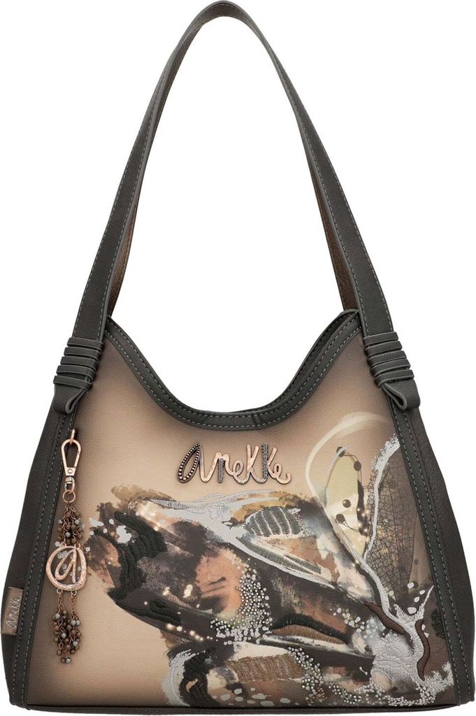 Anekke Schultertasche Dreamverse Wings 3-compartment Shoulder Bag Darkbrown dunkelbraun