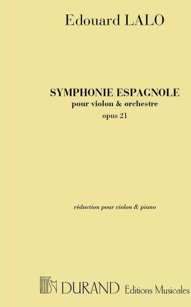 Symphonie espagnole op.21 pour violon et piano /LALO