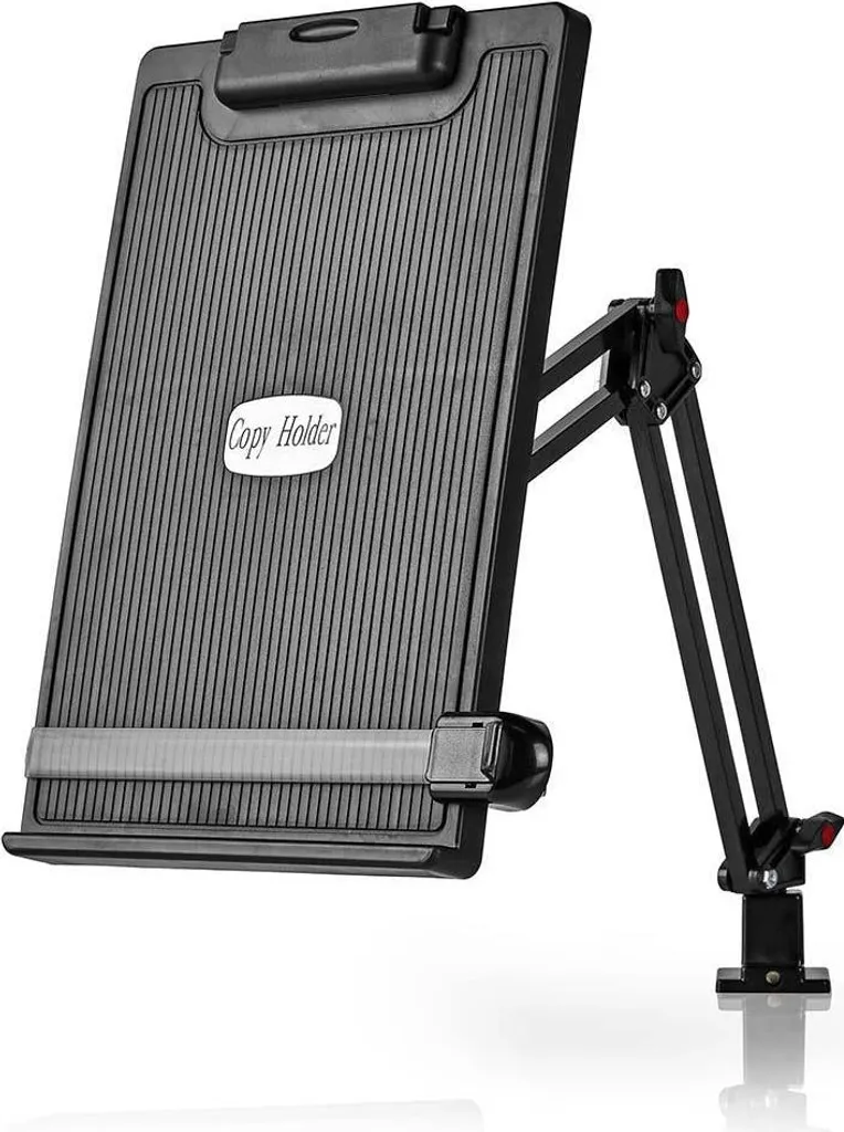 Support de document A4 pivotant 360° avec bras flexible pour écran
