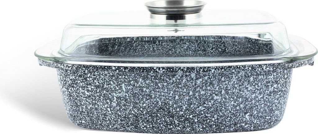 Bräter 5.5L ideal zum Braten von Enten und Gänsen, Steinbeschichtung, Multifunktional, geeignet zum Kochen, Braten und Backen! perfekte Geschenkidee