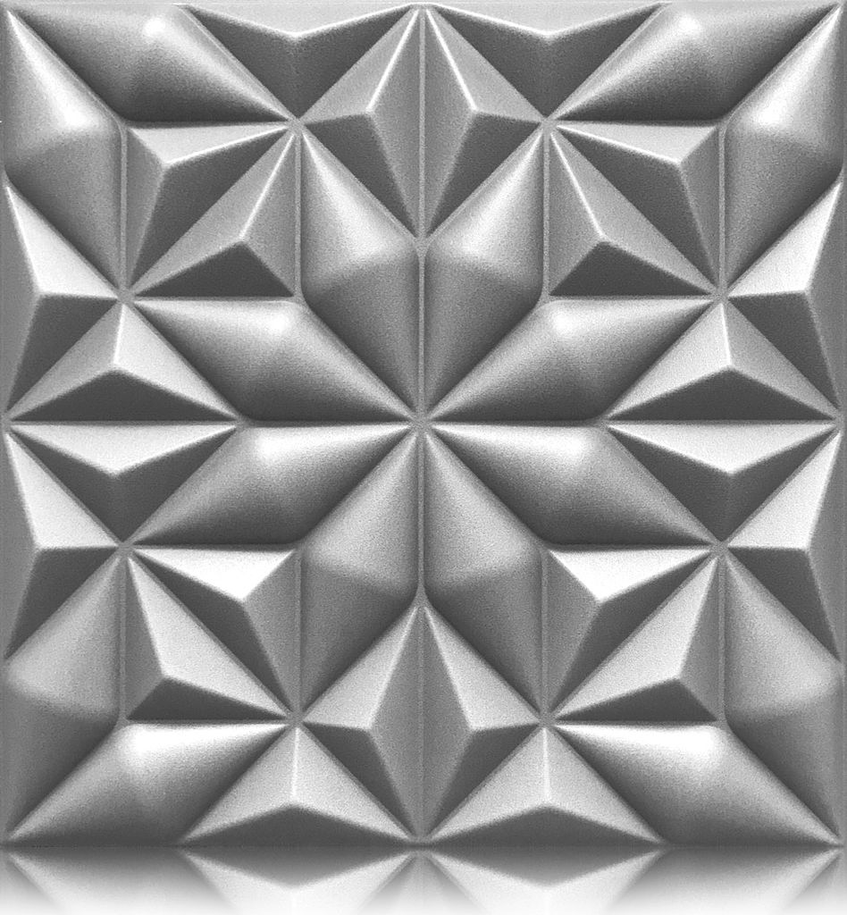 deccart ONYX 3D Wandpaneele Schaumstoff Grau 50x50cm Produktbild 