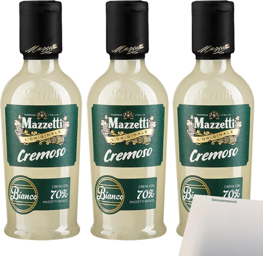 Mazzetti Cremoso Bianco-Creme 3er Pack (3x215ml Flasche) + usy Block