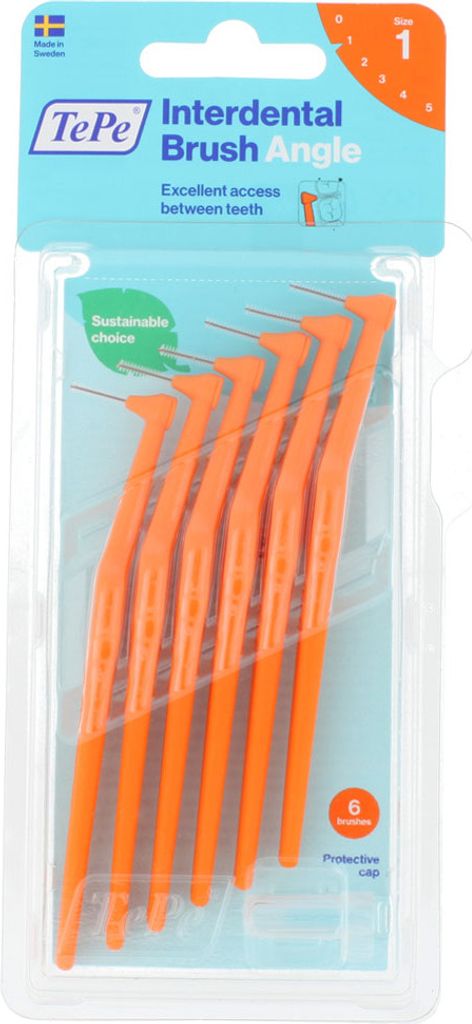 TePe Angle mezizubní kartáčky 1 oranžové (0,45 mm) 6 ks Obrázok produktu 