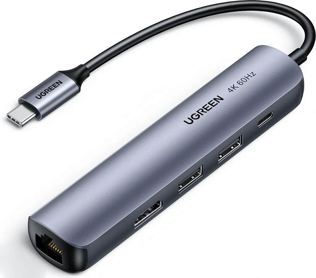 Adaptateur Dock USB-C UGREEN 6-en-1 avec HDMI 4K, USB 3.0, SD et Micro SD