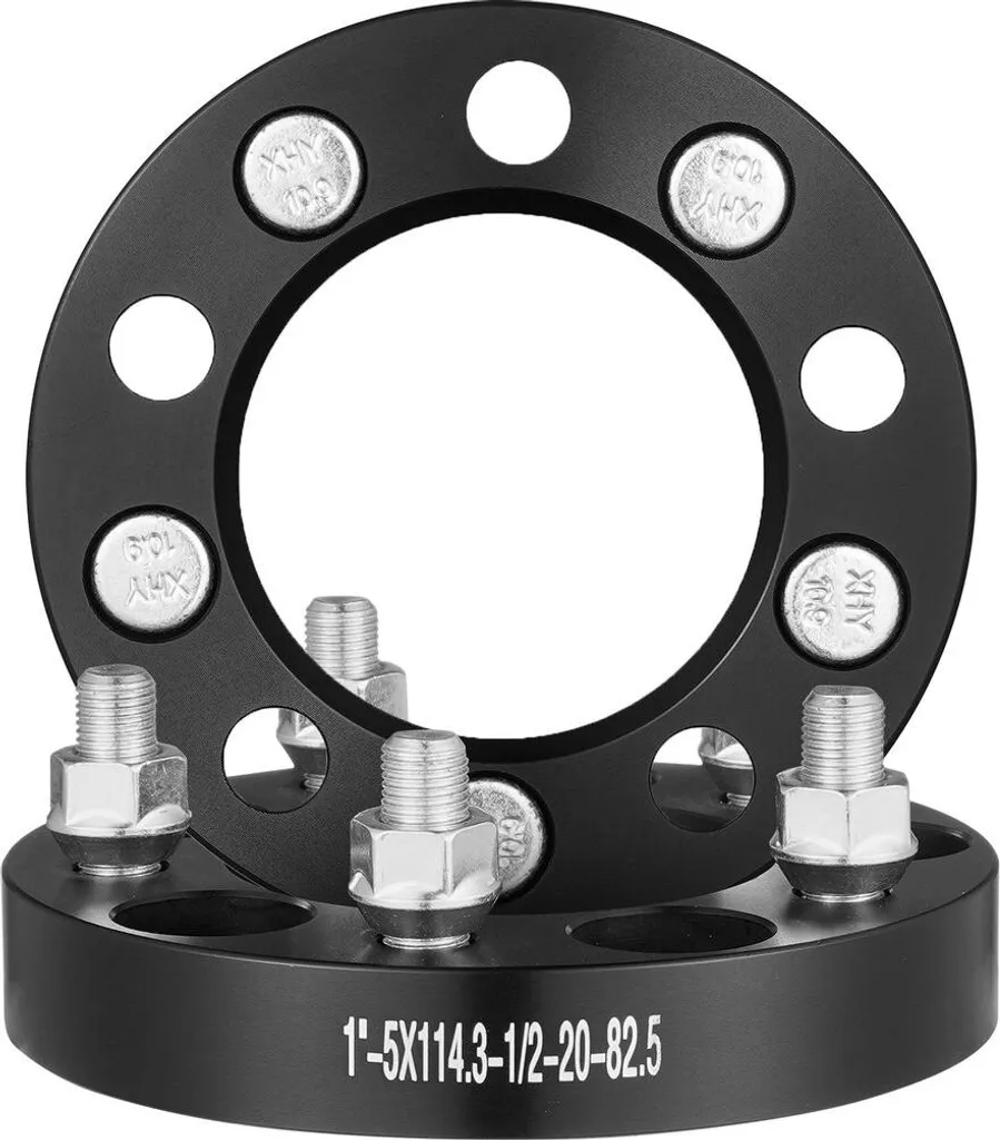 Kit 4 Distanziali Forgiati 5x114.3 (5x4.5) 25mm Nero - Assetto Off-Road