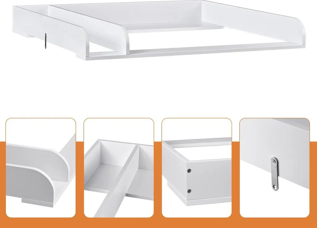 Cadre à langer de sécurité blanc pour commode - Support bébé extra sûr
