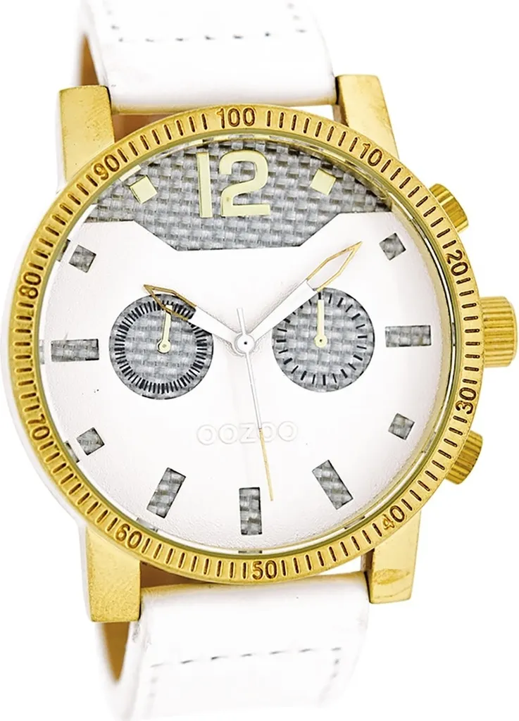 Oozoo Vintage D2UOC4796A: Orologio Bianco Analogico al Quarzo Braccialato