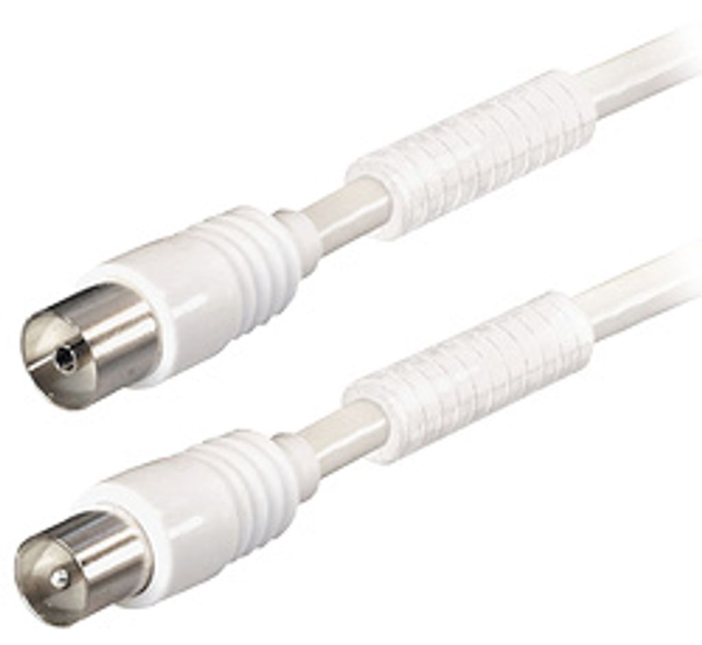 Transmedia Verbindungskabel; Antennenstecker 9,5 mm - Antennenkupplung 9,5 mm, mit Absorberferrit, 3,0 m, FK 3 ZHD
