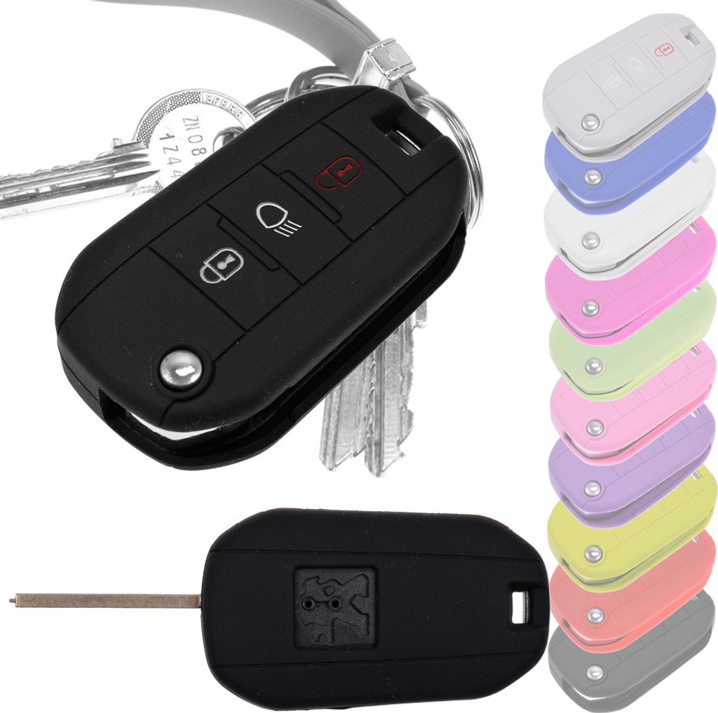 Auto Schlüssel Hülle Silikon Schutz Cover Schwarz Produktbild 
