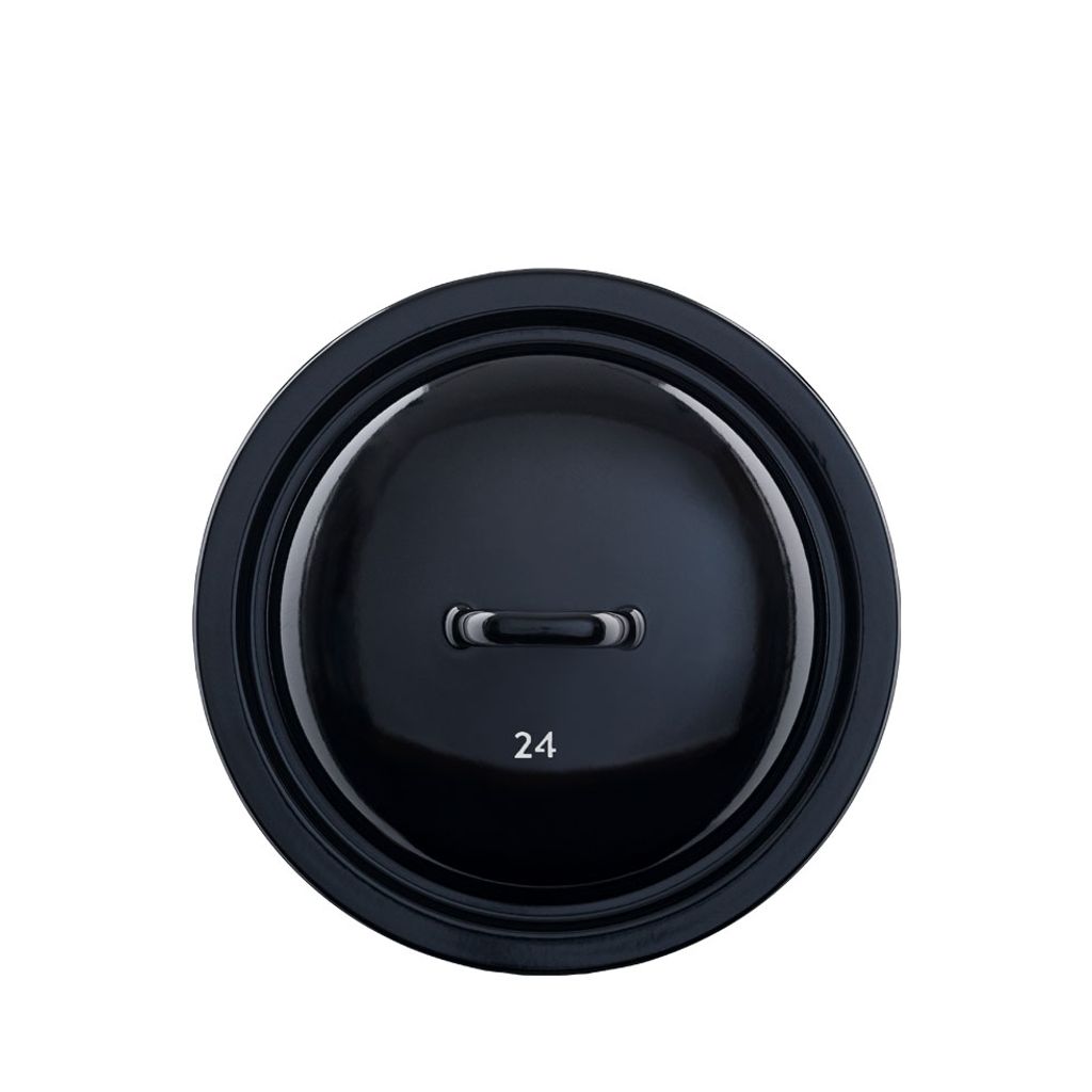 Riess Deckel Classic Zwerge Ø24cm schwarz Emaille Produktbild 