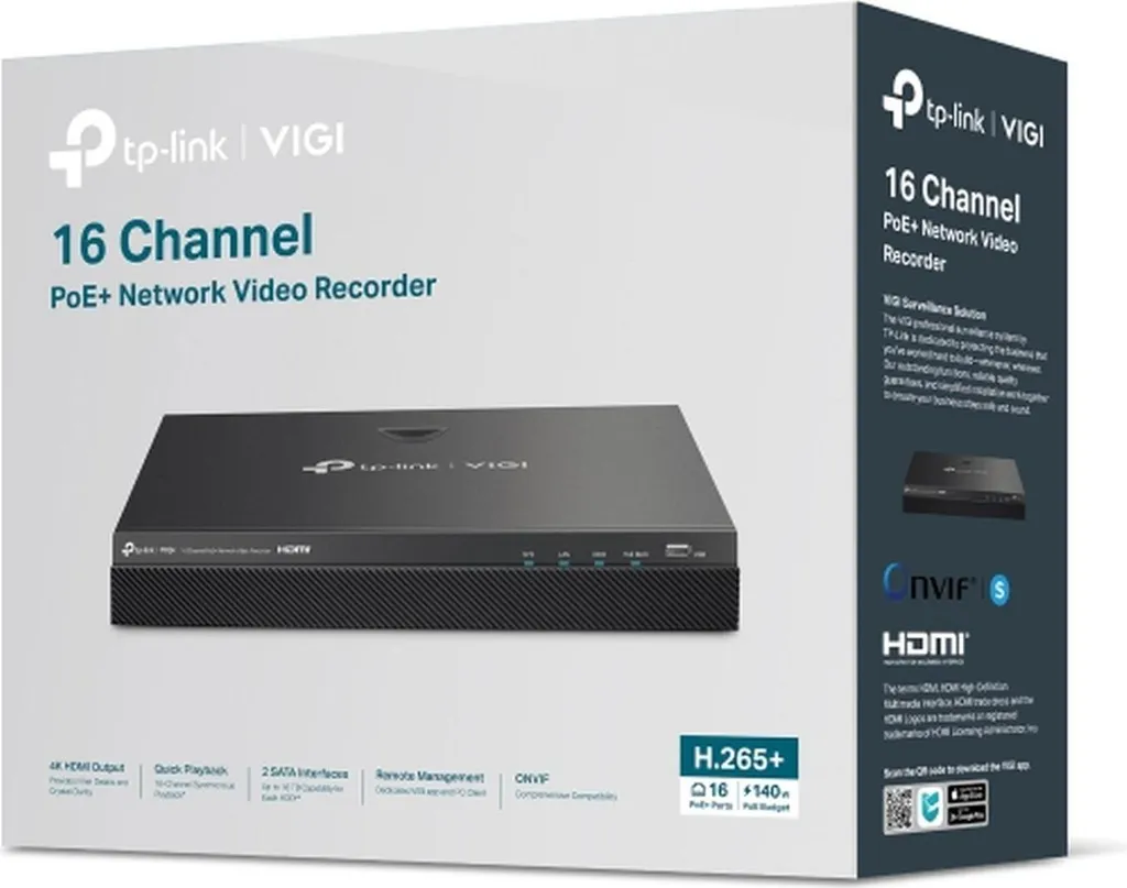 VIGI NVR2016H-16MP Solution de Stockage Vidéo PoE+ sans Câbles Complexes
