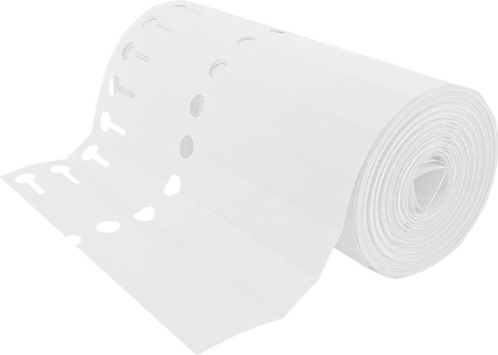 CombiCraft PVC Sleufetiketten Weiß, 200 x 20 mm, 200 Mikron - 1000 Stück auf Rolle
