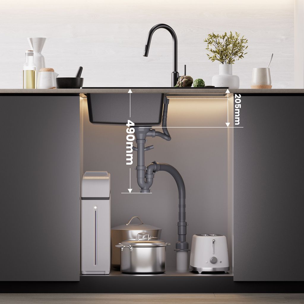 CECIPA granitový dřez kuchyňský dřez granitový dřez 78x45, Obrázek produktu 7