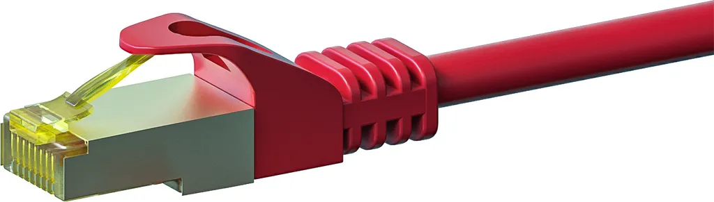 Cavo Ethernet CAT 7 Professionale Rosso 0,5m | S/FTP 10 Gigabit
