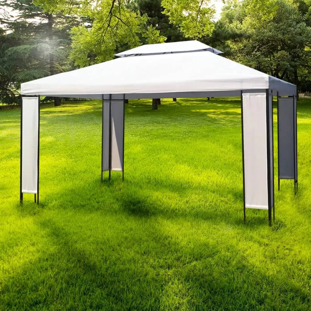 Tonnelle de jardin rectangulaire 3x4 m blanche - Abri de terrasse Chic