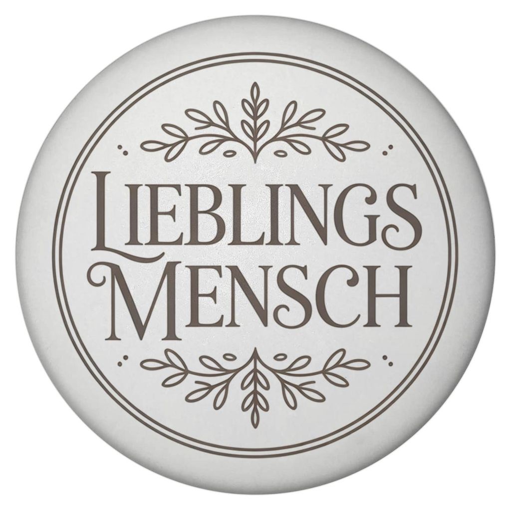 Lieblingsmensch Emblem Magnet mit Flaschenöffner mit Floralem Muster