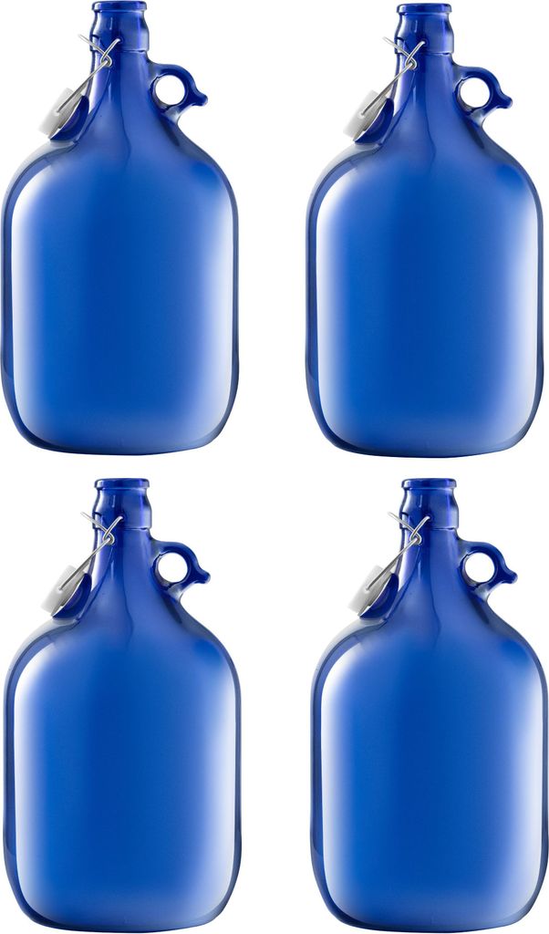 4 x 5L Blaue Flasche mit Bügelverschluss GÄRBALLON Produktbild 1