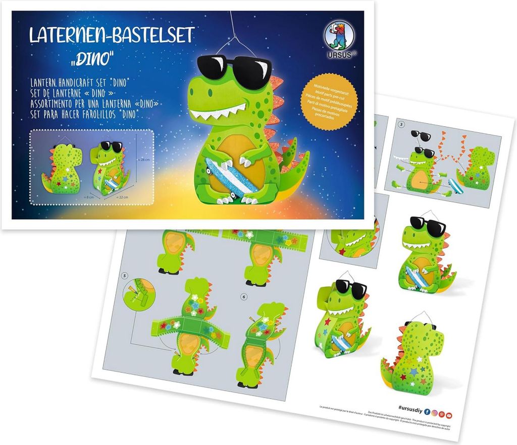 Laternen Bastelset Dino, 1 Stück Produktbild 