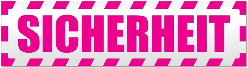 Kiwistar - Autoaufkleber - Pink - 60 x 16 cm - Sicherheit Security gestreift - Hinweis Aufkleber Sticker für Auto, Kfz, Fahrrad, PKW, LKW