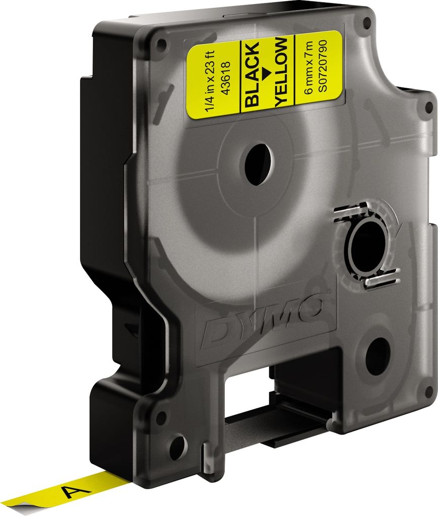 DYMO D1 Standard - Black on Yellow - 6mm nastro per Immagine del prodotto 