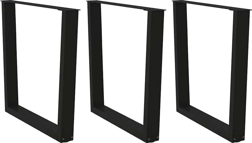 Esstisch Beine V-Form 3 Stück Schwarz 80x(72-73,3) cm Stahl