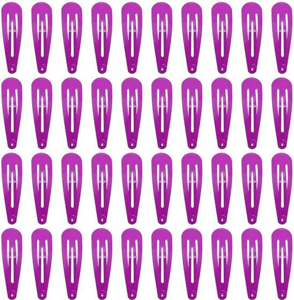 Barrettes clic-clac violettes 5,1 cm : Stop aux mèches rebelles - 40 pièces