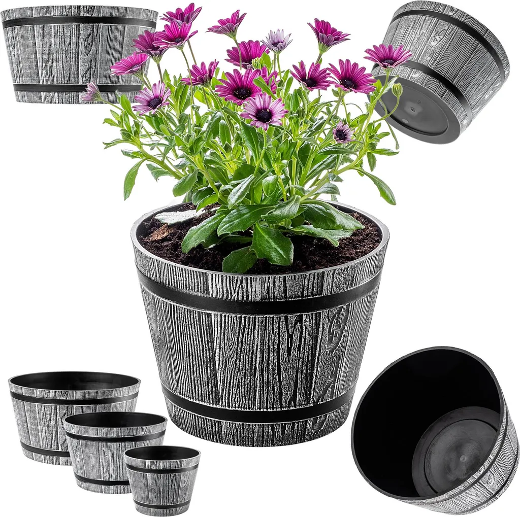 Aménagement Terrasse et Jardin avec ce Lot de 3 Pots de Fleurs Ronds