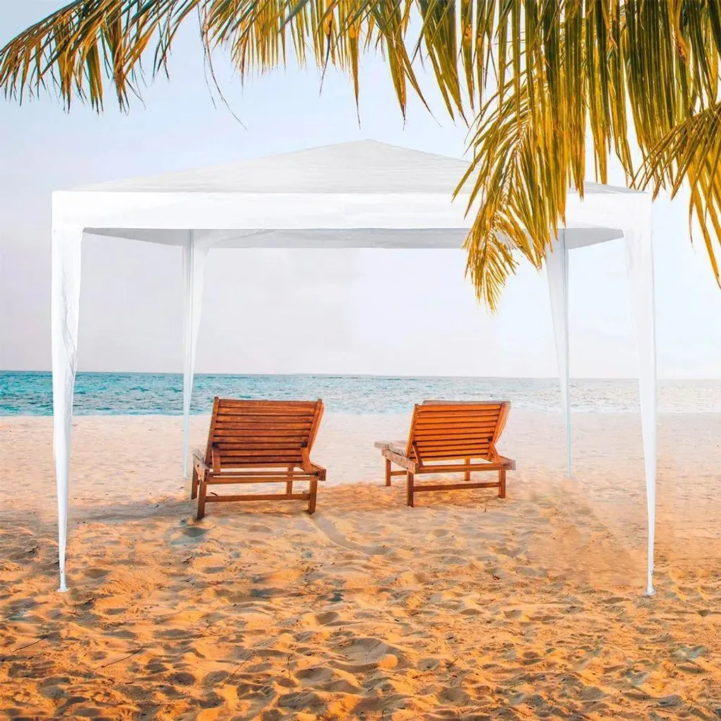 Pavillon de Réception Aktive 3x3x2.5m Blanc en Plastique Lavable