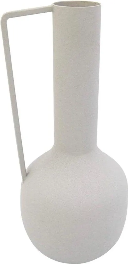 Vase incassable en fer gris 25 cm pour bouquets stables et décoration durable